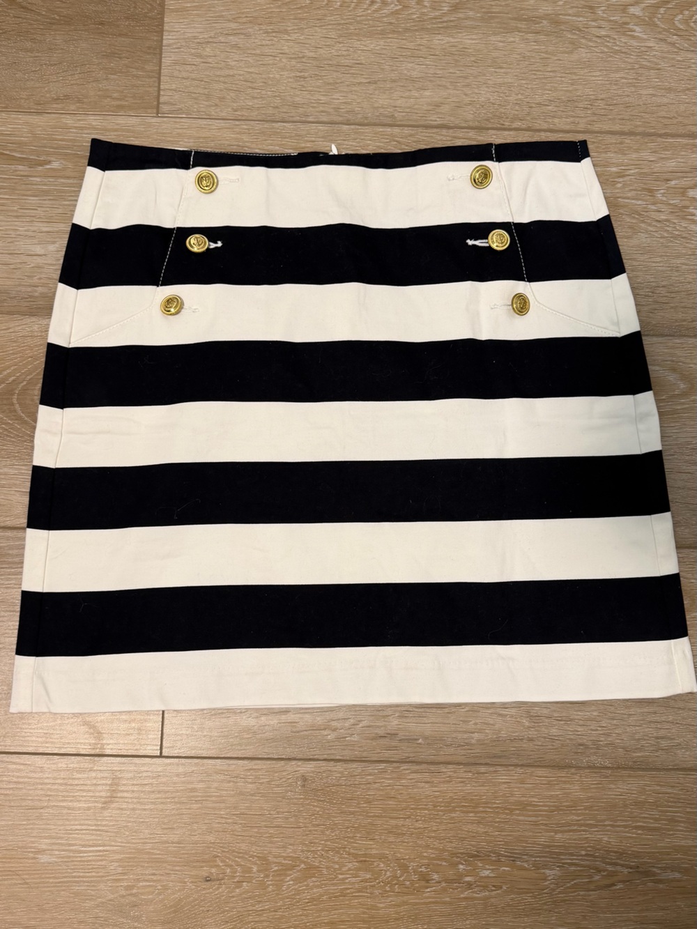 Tommy Hilfiger Black and White Striped Sailor Skirt